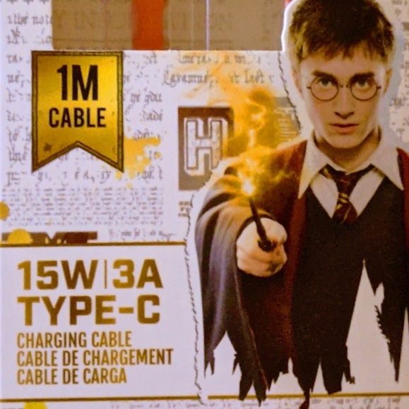 Harry Potter Gold and Orange Type-C Charger - Picture 2 of 3